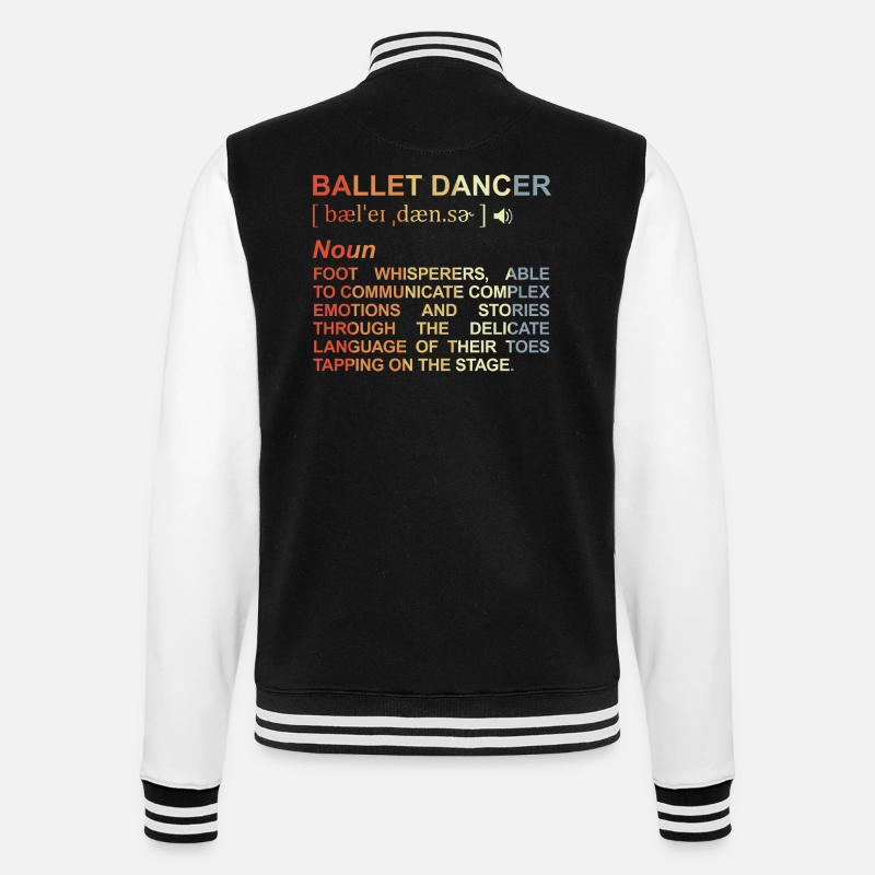 Danseuse de ballet Explication des termes - Veste Teddy - noir/blanc