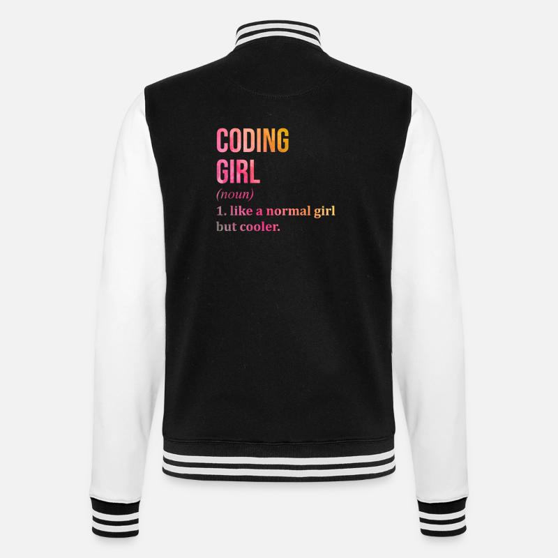 Coding - College Sweat Jacket - black/white