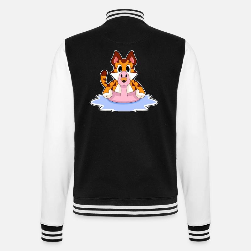 Tiger Flamingo - College Sweat Jacket - black/white