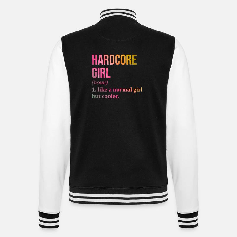 Hardcore - College Sweat Jacket - black/white