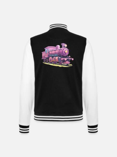 Locomotive Comic Look - College Sweat Jacket - black/white