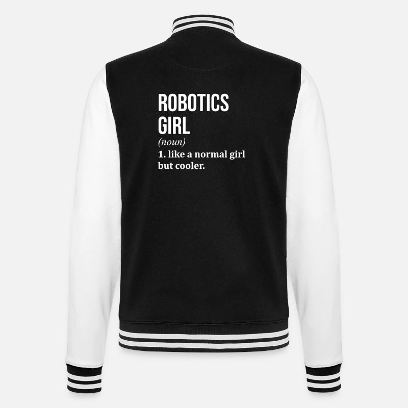 Robotertechnik - College-Sweatjacke - Schwarz/Weiß
