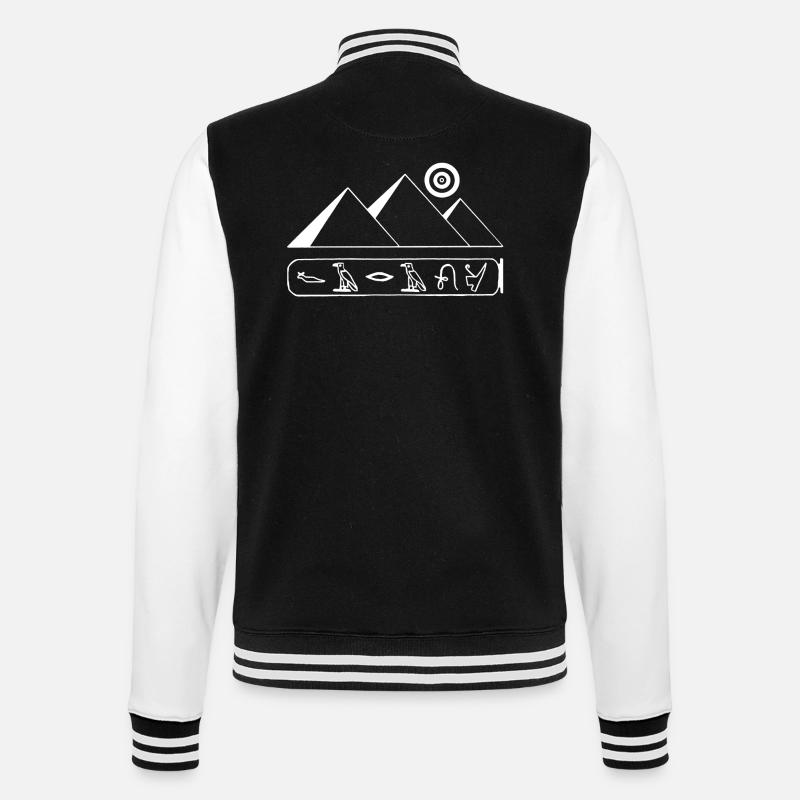 Pyramides et pharaon blanc - Veste Teddy - noir/blanc