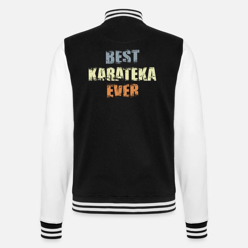 Bester Karateka - College-Sweatjacke - Schwarz/Weiß