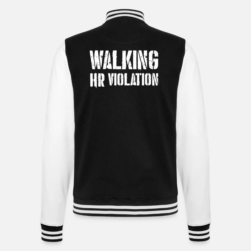 Walking HR Verstoß - College-Sweatjacke - Schwarz/Weiß