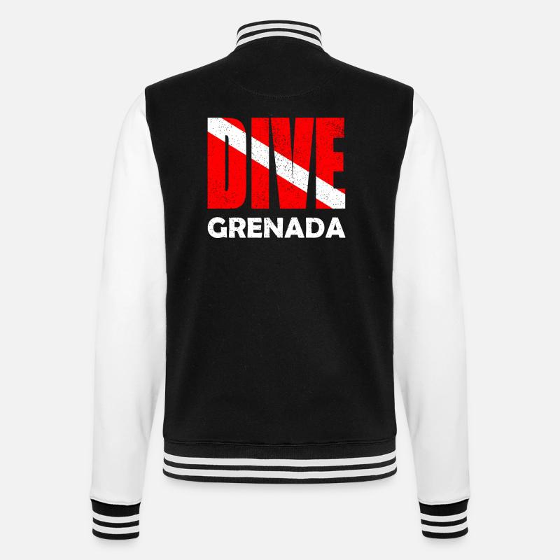 Plongée Grenade - Karibik - Caraïbes - Antilles - Veste Teddy - noir/blanc