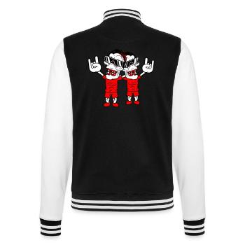 2 DJ Zombies Undead Horror Halloween Party Friends - College Sweat Jacket - black/white - Back - Marisol (170cm)