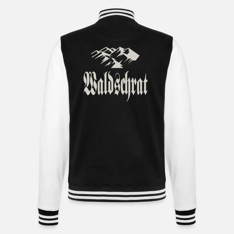 Waldschrat - College Sweat Jacket - black/white