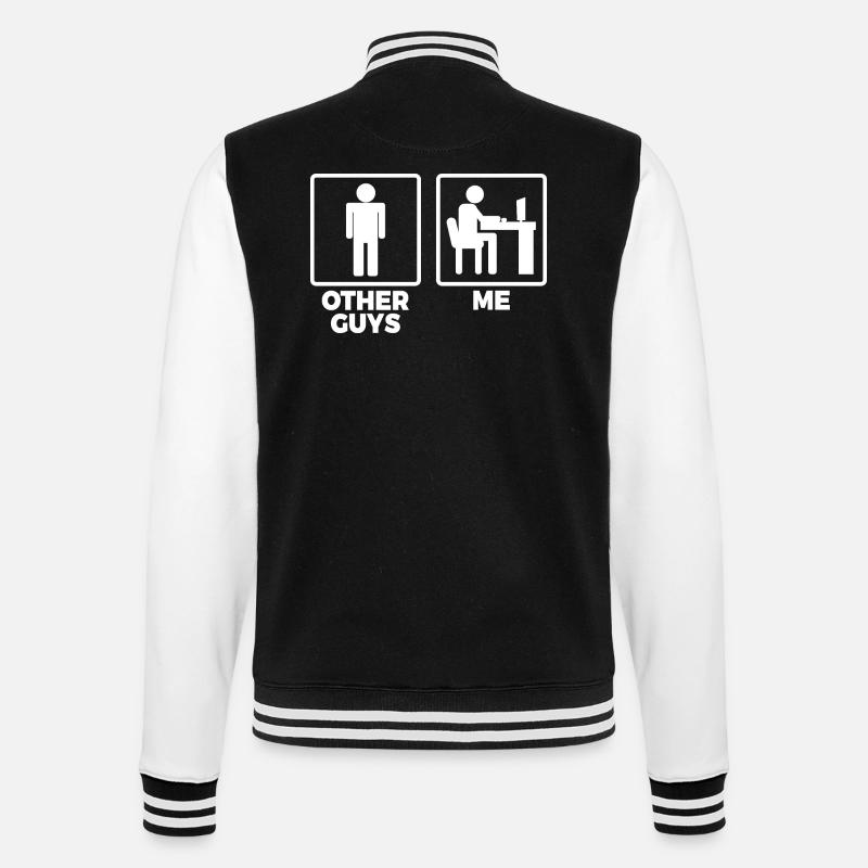 Software Engineer Stick Figures - College Sweat Jacket - black/white