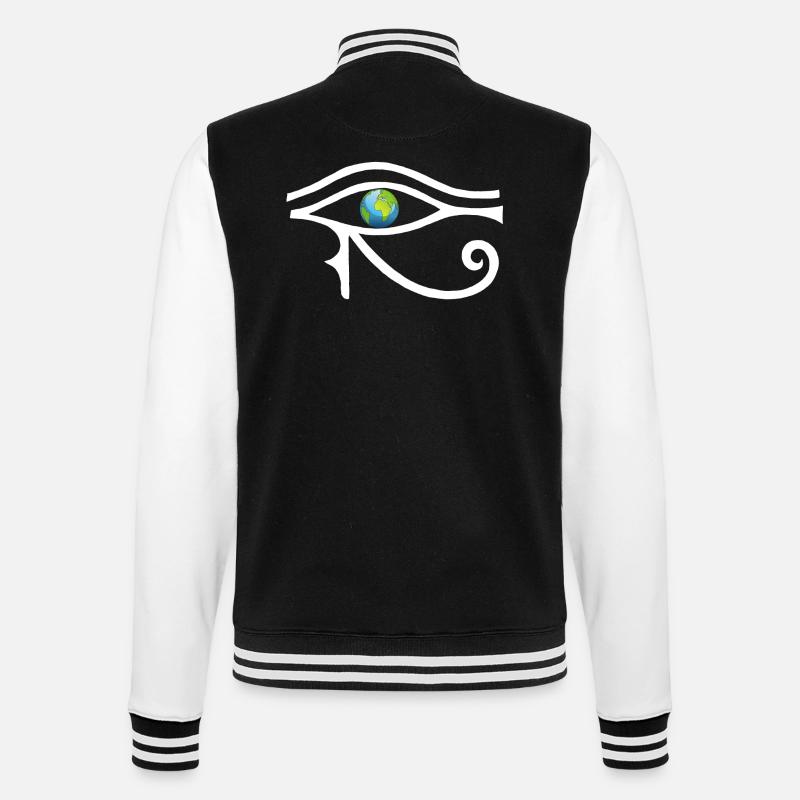 Regard sur le monde (blanc) - Veste Teddy - noir/blanc