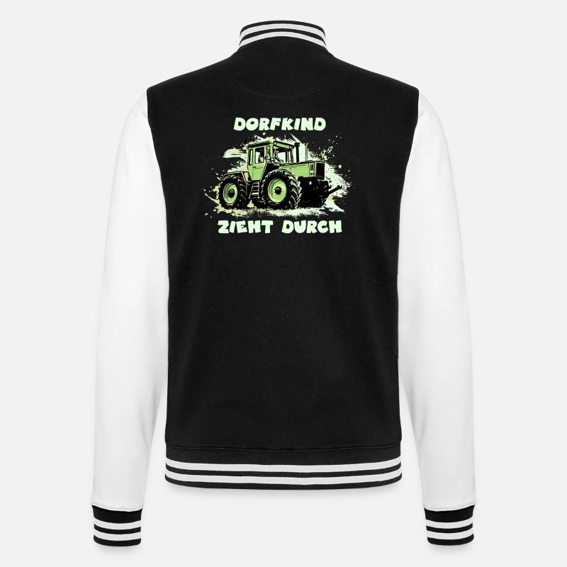 Village child pulls through - College Sweat Jacket - black/white