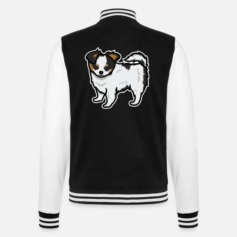 Dessin de chien - Veste Teddy - noir/blanc