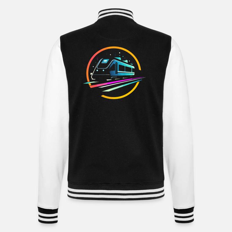 Zug Comic - College-Sweatjacke - Schwarz/Weiß