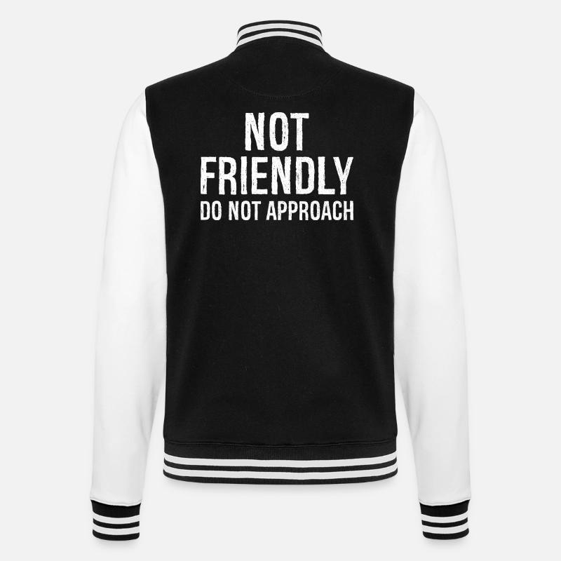 not friendly do not approach - Veste Teddy - noir/blanc