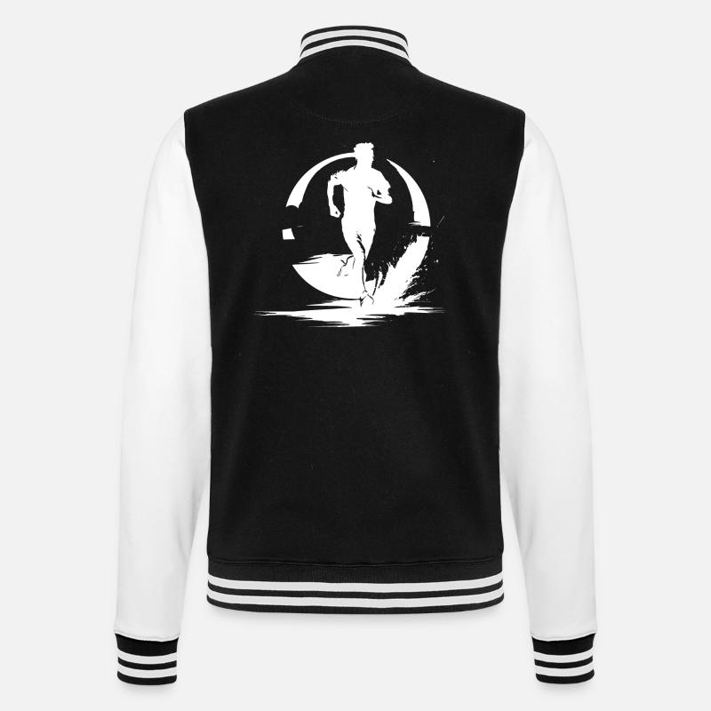 Marathon Junge Zeichnung - College-Sweatjacke - Schwarz/Weiß