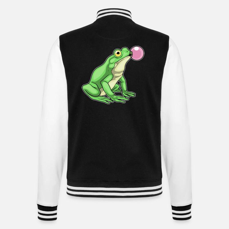 Frog Chewing Gum - College Sweat Jacket - black/white