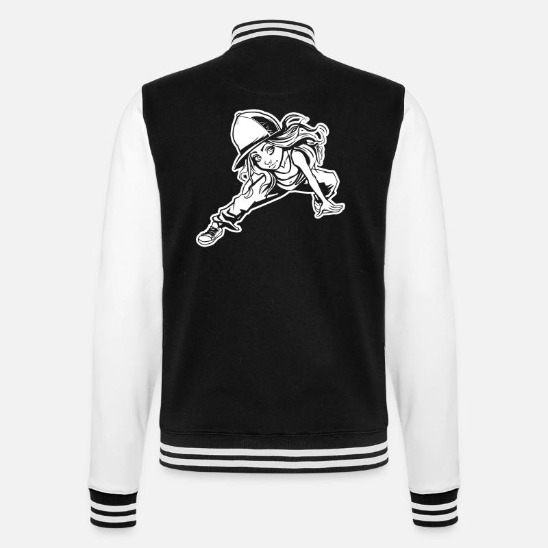 Breakdancer - Veste Teddy - noir/blanc