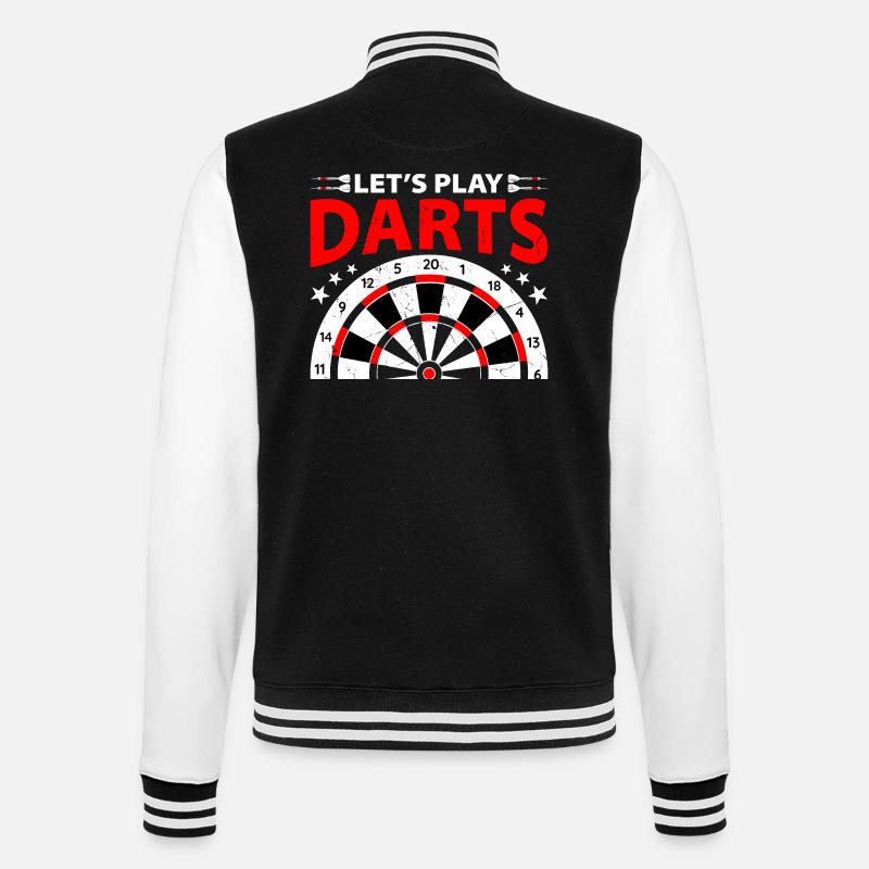 Darts Player 180 Dart - College Sweat Jacket - black/white