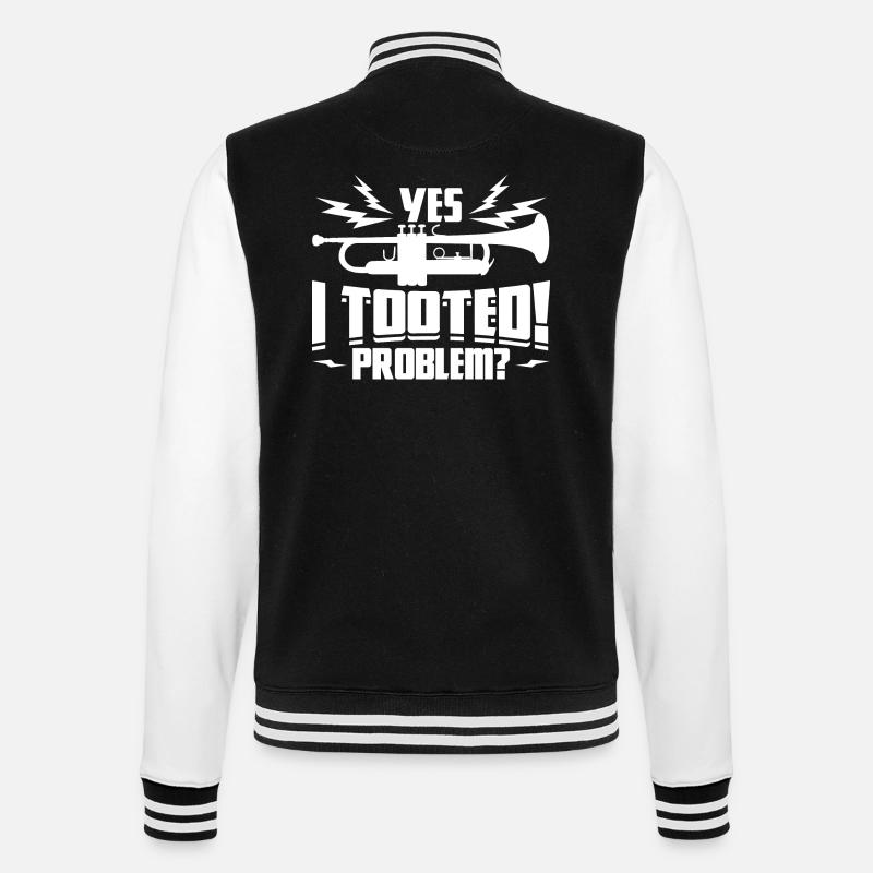 Trompeter Spruch - College-Sweatjacke - Schwarz/Weiß