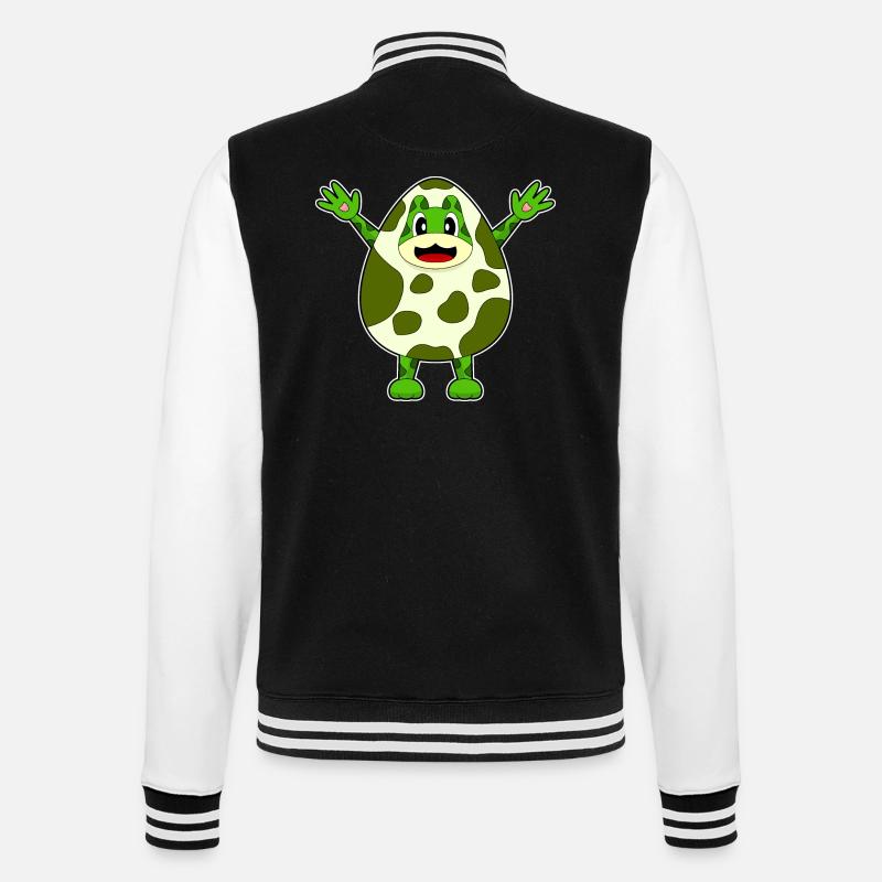 Frosch Ei - College-Sweatjacke - Schwarz/Weiß