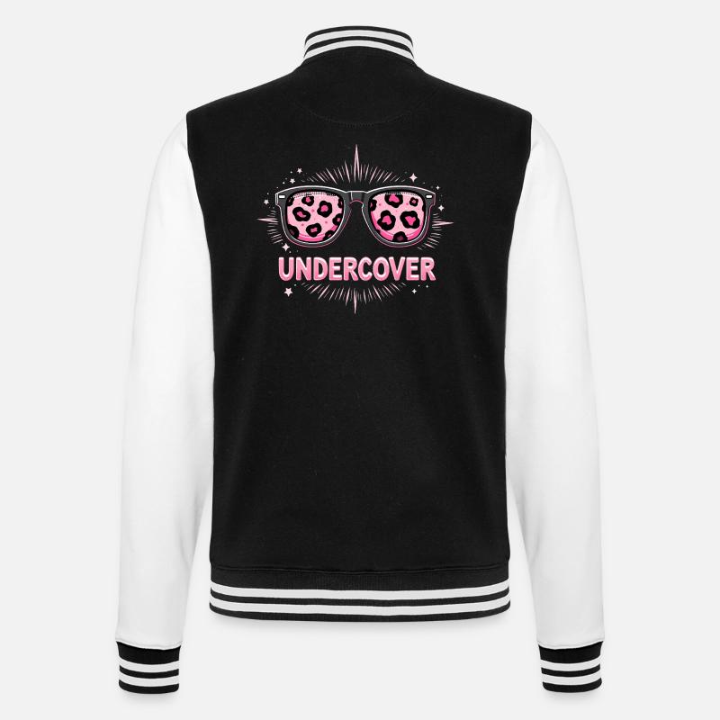 Sunglasses & Costume - Funny Motif - College Sweat Jacket - black/white