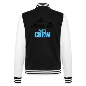 apres skiparty crew - College-Sweatjacke - Schwarz/Weiß - Hinten - Marisol (170cm)