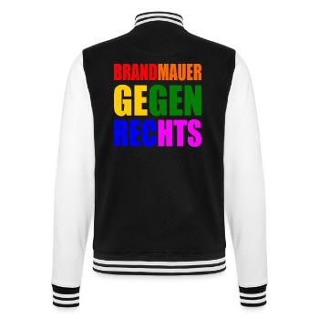 brandmauer gegen rechts - College-Sweatjacke - Schwarz/Weiß - Hinten - Marisol (170cm)