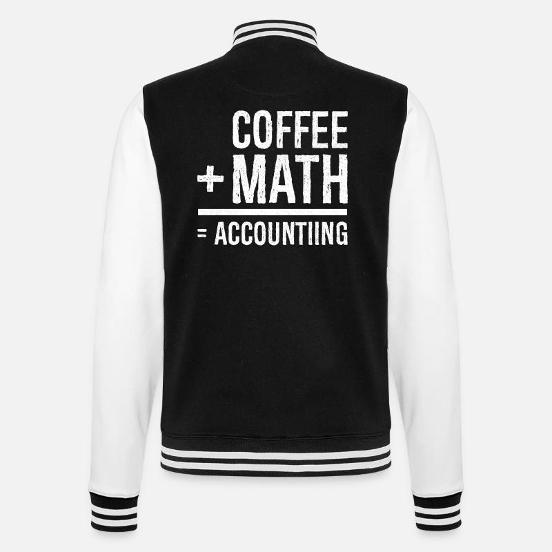 coffee math accounting - College-Sweatjacke - Schwarz/Weiß