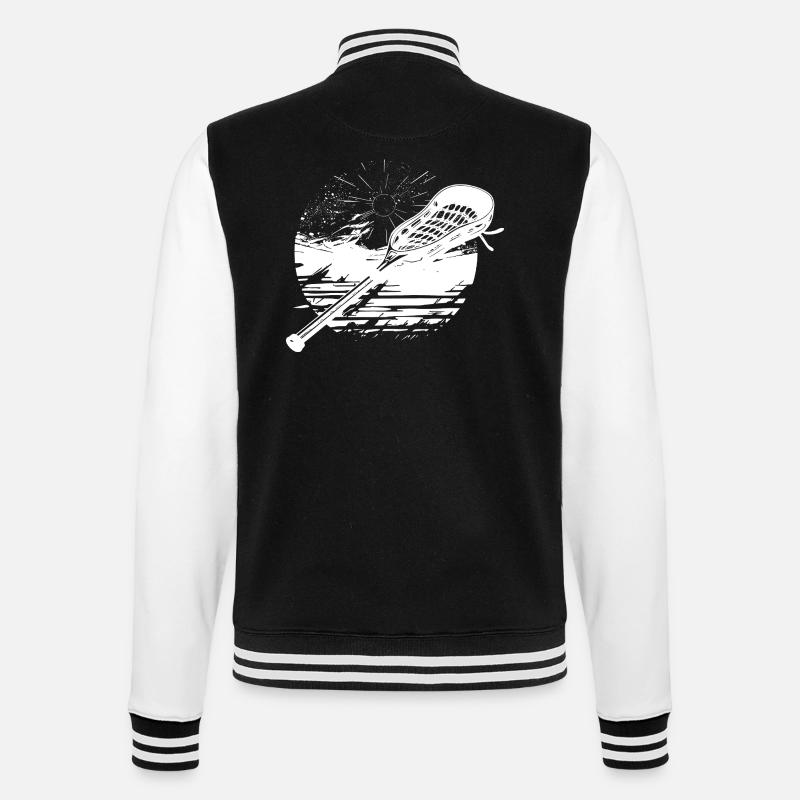 Graphique du bâton de crosse - Veste Teddy - noir/blanc