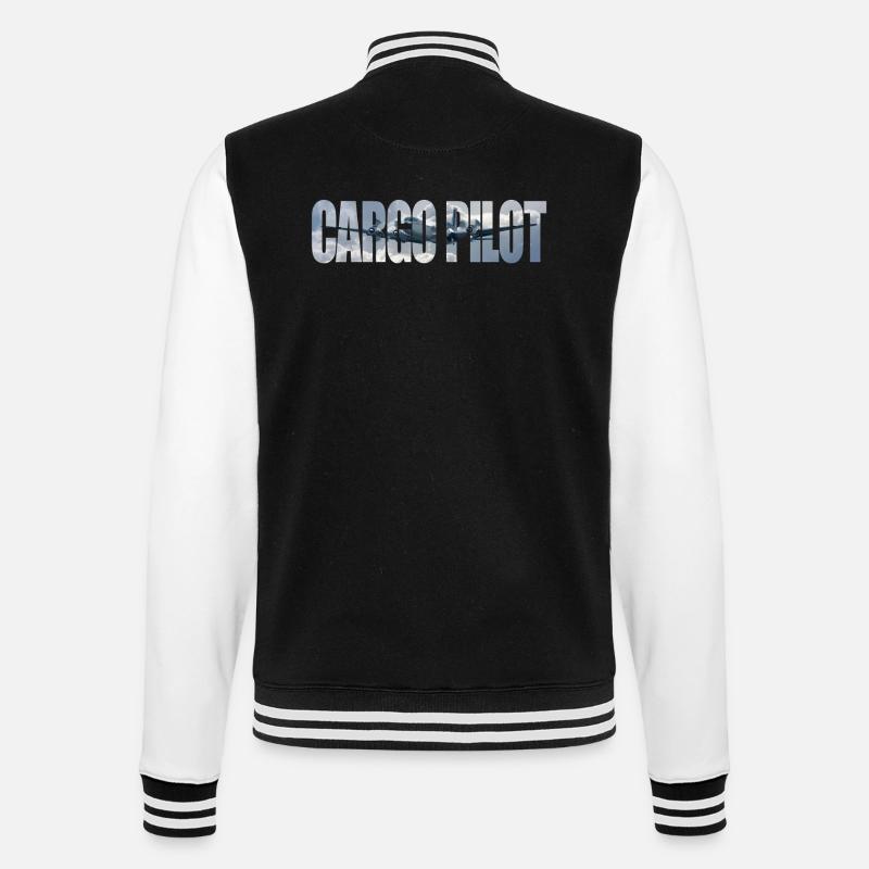 Pilote cargo DC-4 - Veste Teddy - noir/blanc