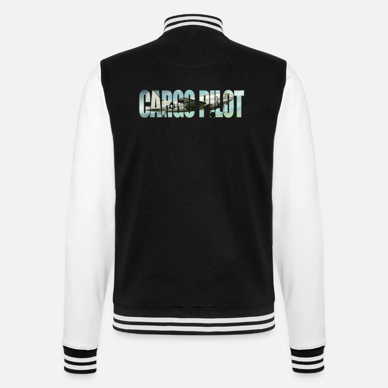 Cargo pilot C-46 - College Sweat Jacket - black/white