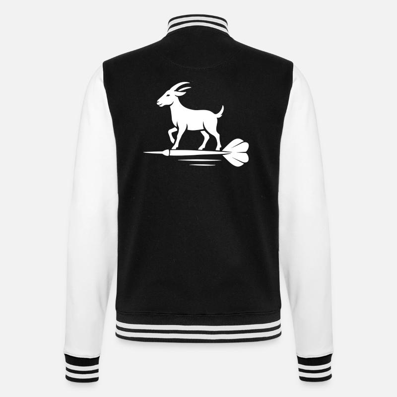 Bock auf Dart - College-Sweatjacke - Schwarz/Weiß