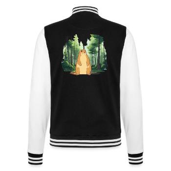 Marmotte fort paysage nature - Veste Teddy - noir/blanc - Dos - Marisol (170cm)