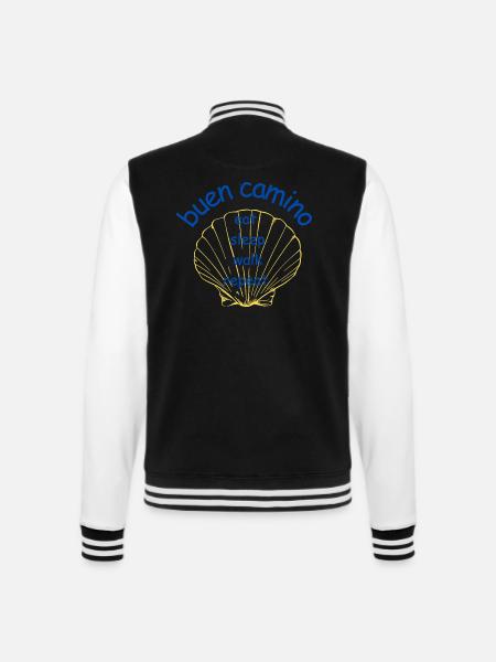 Buen Camino Shell Eat Sleep Walk - College-Sweatjacke - Schwarz/Weiß