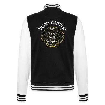BuenCamino Muschel Motiv - College-Sweatjacke - Schwarz/Weiß - Hinten - Marisol (170cm)