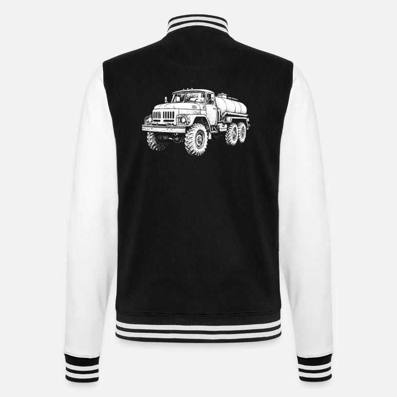 Schwerlast-Koloss Retro - College-Sweatjacke - Schwarz/Weiß