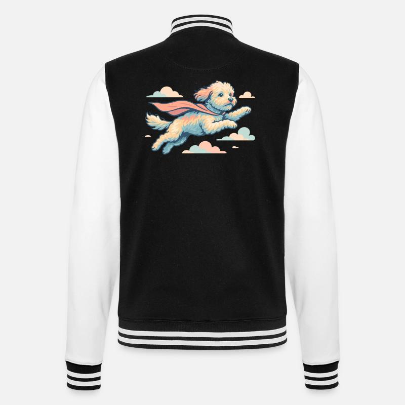 Super Hund Havapoo Cape Umhang Geschenk - College-Sweatjacke - Schwarz/Weiß