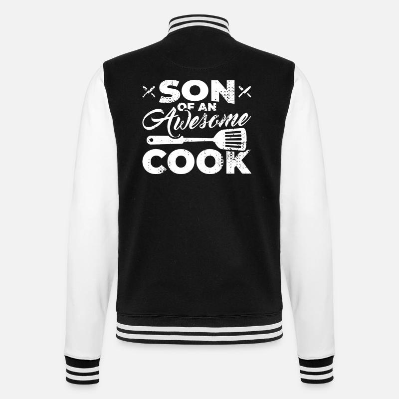 Sohn eines tollen Kochs - College-Sweatjacke - Schwarz/Weiß