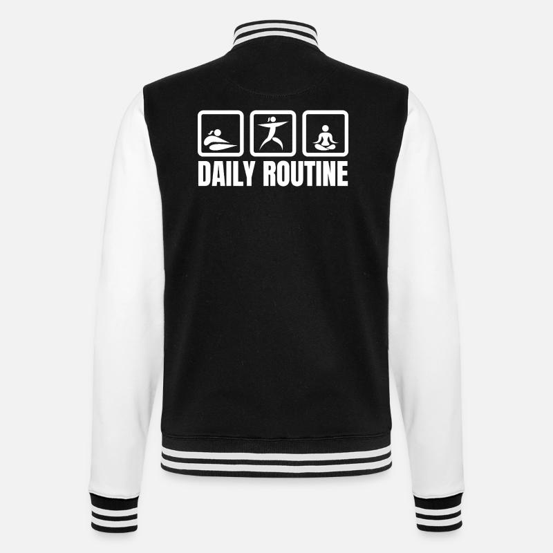 Yoga Lovers Daily Routine - College Sweat Jacket - black/white