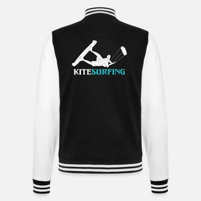 Ride the Wind – Kitesurf Style - Veste Teddy - noir/blanc