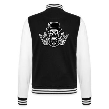 Bräutigam Party Skelett - College-Sweatjacke - Schwarz/Weiß - Hinten - Marisol (170cm)