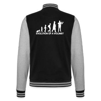 Development of a violinist - College Sweat Jacket - black/heather grey - Back - Marisol (170cm)
