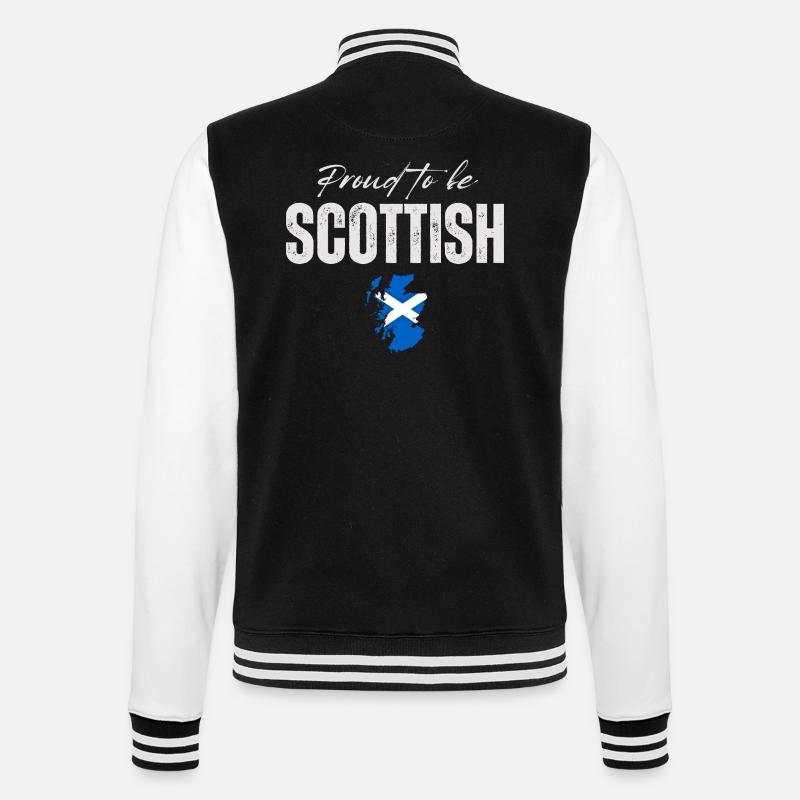 Fierté écossaise, j'aime l'Écosse - Veste Teddy - noir/blanc