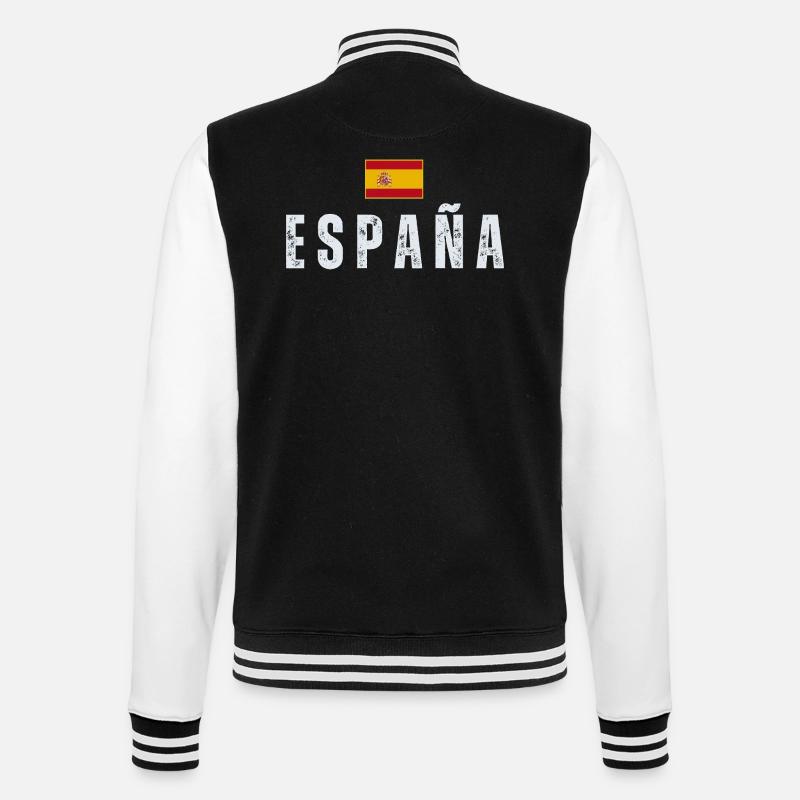 Ich liebe Spanien, spanischen Stolz - College-Sweatjacke - Schwarz/Weiß