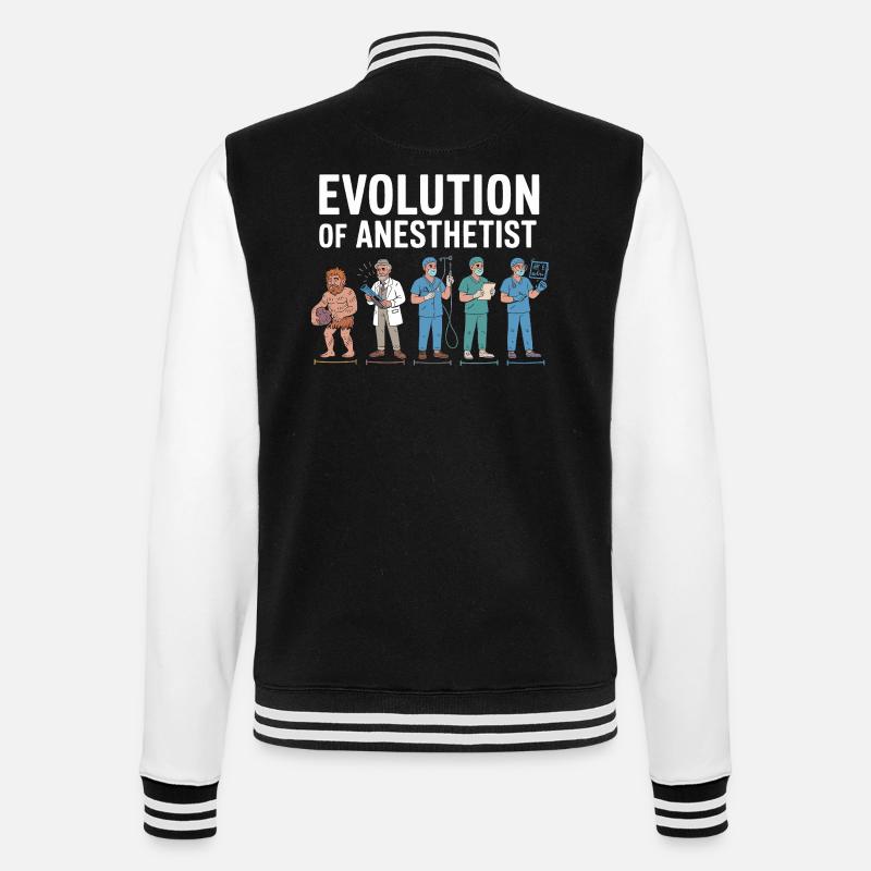 Illustration de l'évolution des anesthésistes - Veste Teddy - noir/blanc