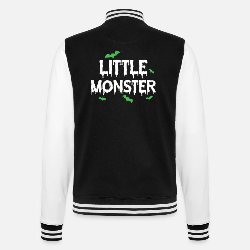 Kleines Monster - College-Sweatjacke - Schwarz/Weiß