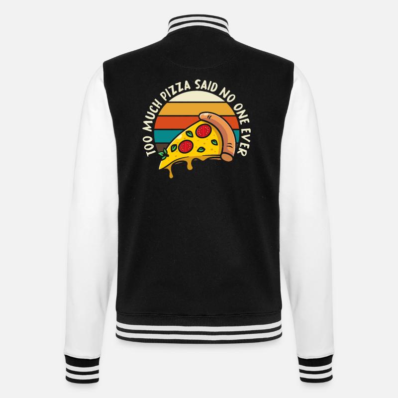 Pizza Meme Retro Sunset - College Sweat Jacket - black/white