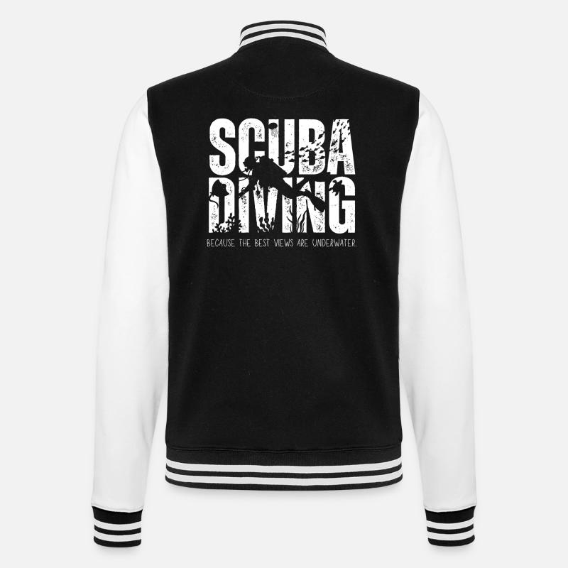 Scuba Diving Underwater Views - College Sweat Jacket - black/white