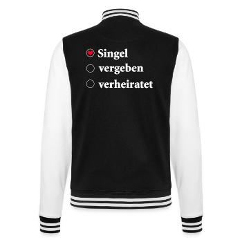 Statut de la relation Sélection Célibataire avec symbole de cœur - Veste Teddy - noir/blanc - Dos - Marisol (170cm)