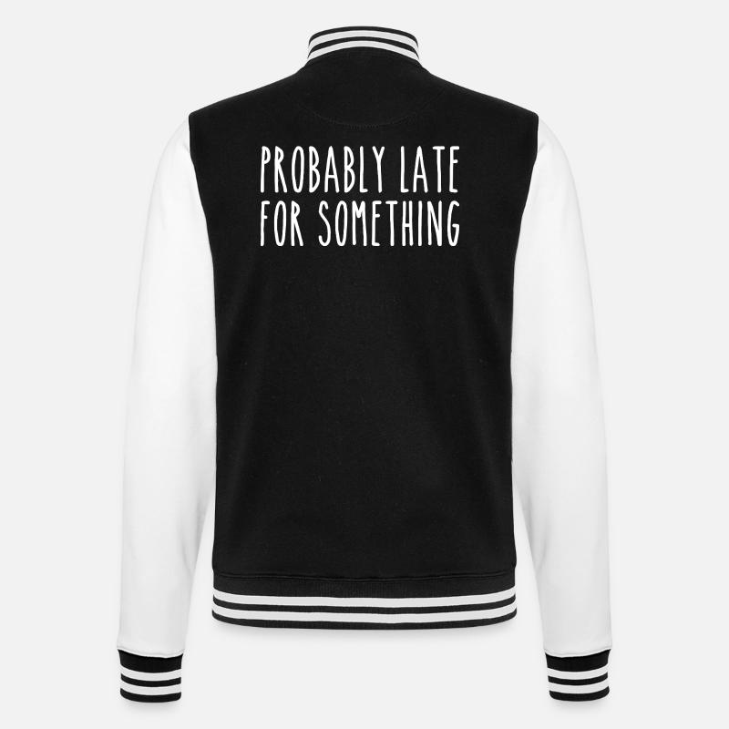 Probably late for something - Veste Teddy - noir/blanc